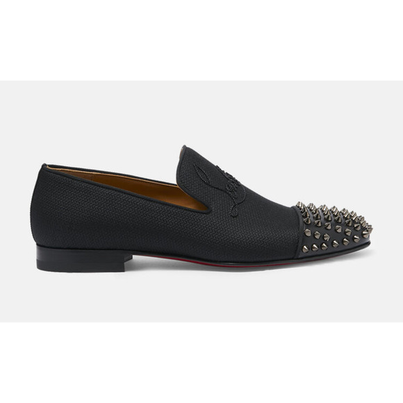 Christian Louboutin Navy Spooky Flat Black Spike Oxford Dress Loafer 42 9 main image 12